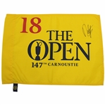 Francesco Molinari Signed 2018 The OPEN at Carnoustie Screen Flag JSA ALOA