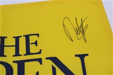 Francesco Molinari Signed 2018 The OPEN at Carnoustie Screen Flag JSA ALOA