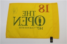 Francesco Molinari Signed 2018 The OPEN at Carnoustie Screen Flag JSA ALOA