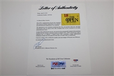 Francesco Molinari Signed 2018 The OPEN at Carnoustie Screen Flag JSA ALOA
