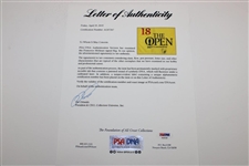 Francesco Molinari Signed 2018 The OPEN at Carnoustie Screen Flag JSA ALOA