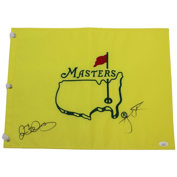 Rory McIlroy & Jordan Spieth Signed Undated Masters Tournament Embroidered JSA #BB04260