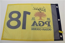 Phil Mickelson Signed 2021 PGA Championship at Kiawah Island Screen Flag PSA #AL68145