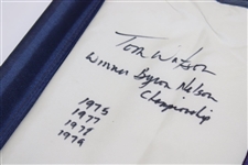 Tom Watson Signed TPC Course Flag with 'Winner Byron Nelson Championship' & Years JSA ALOA