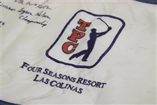 Tom Watson Signed TPC Course Flag with 'Winner Byron Nelson Championship' & Years JSA ALOA