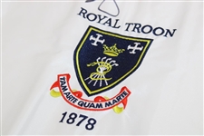 Tom Weiskopf Signed Royal Troon Embroidered Flag with '1973 Open Champion' JSA ALOA