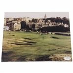 Peter Thomson Signed St. Andrews Road Hole & Swilken Color Photo JSA ALOA