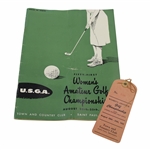 1951 Women's Amateur Golf Championship at Town & Country Club St Paul, MN Program & Ticket
