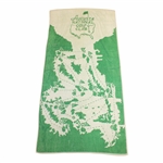 Vintage Augusta National Course Layout Green & White Beach Towel 