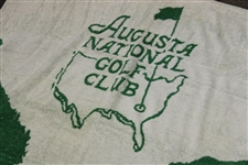 Vintage Augusta National Course Layout Green & White Beach Towel 
