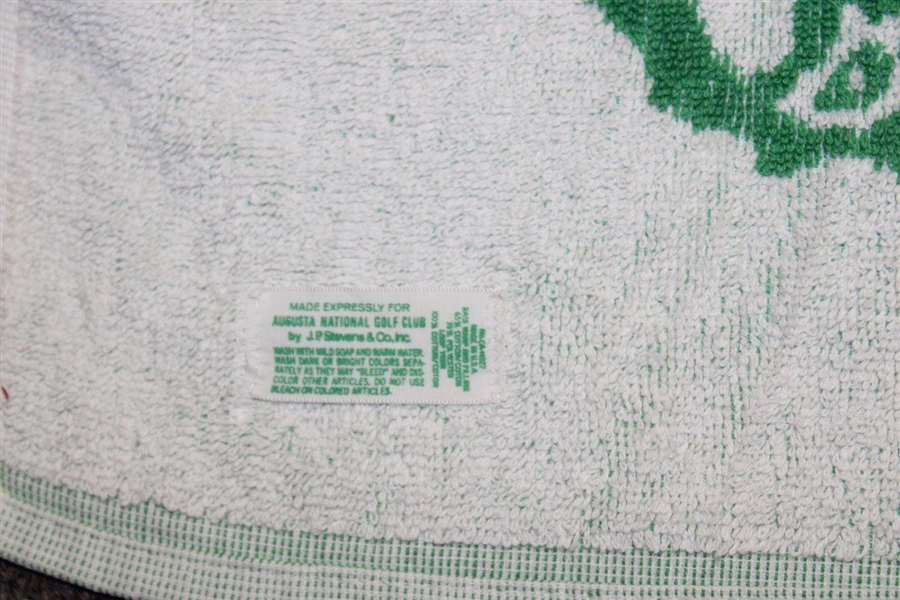 Vintage Augusta National Course Layout Green & White Beach Towel 