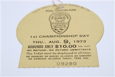1973 PGA Championship at Canterbury GC Ticket #09280 - Jack Nicklaus Major Win