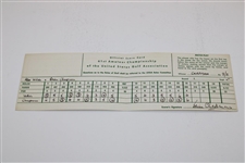 1961 Us Amateur at Pebble Beach Official Scorecard - Jack Nicklaus Win