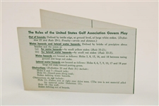 1961 Us Amateur at Pebble Beach Official Scorecard - Jack Nicklaus Win