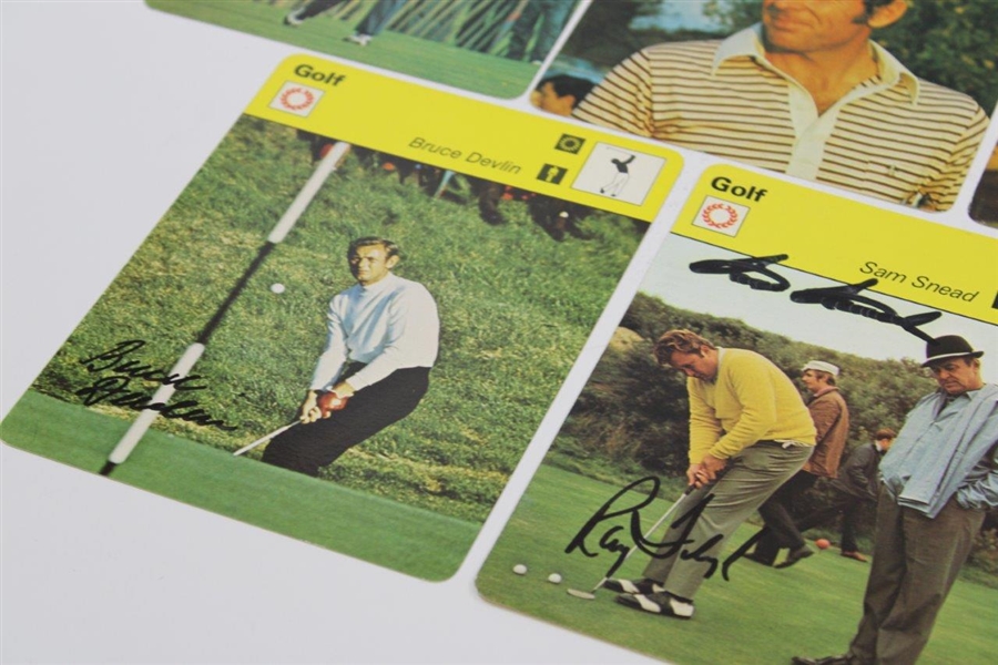 Ten (10) Signed 1978 Sportscaster Golf Themed Cards - Floyd, Devlin, Jacklin & others JSA ALOA