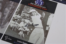 Five (5) LPGA Founders Signed Founders Cup Cards - Suggs, Romack, Smith, Spork & Bell JSA ALOA