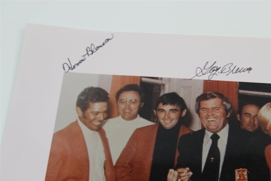 1973 US Ryder Cup Team Room Celebration Photo Signed by 2 Team Members JSA ALOA