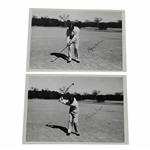 Byron Nelson Signed Two (2) Image Sequence of Lord Byron Hitting Wedge JSA ALOA