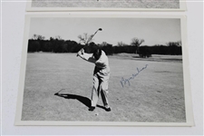 Byron Nelson Signed Two (2) Image Sequence of Lord Byron Hitting Wedge JSA ALOA