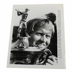 Jack Nicklaus Hoists Winners Trophy 1978 Philadelphia Golf Classic Wire Photo