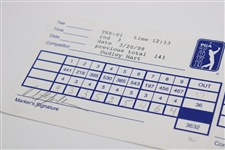 Dudley Hart Signed 1999 Bay Hill Inv. 3rd Rd Scorecard with Phil Mickelson Marker