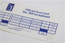 Colin Montgomerie Signed 1999 Bay Hill Inv. 3rd Rd Scorecard with Payne Stewart Marker