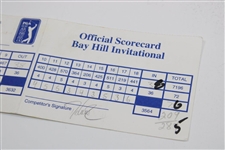 Davis Love III Signed 1998 Bay Hill Final Rd Scorecard with 1998 Champion Ernie Els Marker