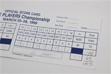 Hal Sutton Signed 1999 Players Championship 2nd Rd Scorecard w/1999 Champion David Duval Marker
