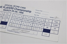 Brad Faxon Signed 1998 Players Championship 1st Rd Scorecard with Fred Couples Marker