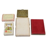 Five(5) Golf Themed Card Games With Decorative Card Box