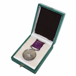 1907 Silver Plated Medal & Ribbon Presented by Penang GC Won by B. Severs
