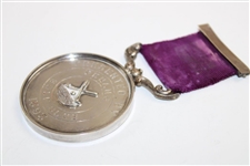 1907 Silver Plated Medal & Ribbon Presented by Penang GC Won by B. Severs