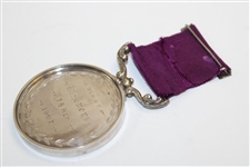 1907 Silver Plated Medal & Ribbon Presented by Penang GC Won by B. Severs