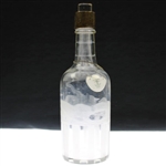 Circa 1910-1911 Hawkes Cut Glass Whiskey Decanter w/Bone China Rum Label - 11 ½” tall