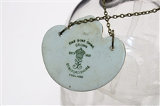 Circa 1910-1911 Hawkes Cut Glass Whiskey Decanter w/Bone China Rum Label - 11 ½” tall