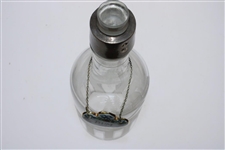 Circa 1910-1911 Hawkes Cut Glass Whiskey Decanter w/Bone China Rum Label - 11 ½” tall