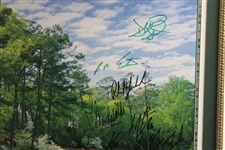 Field Signed 2000 The Masters Poster - Framed JSA ALOA