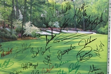 Field Signed 2000 The Masters Poster - Framed JSA ALOA