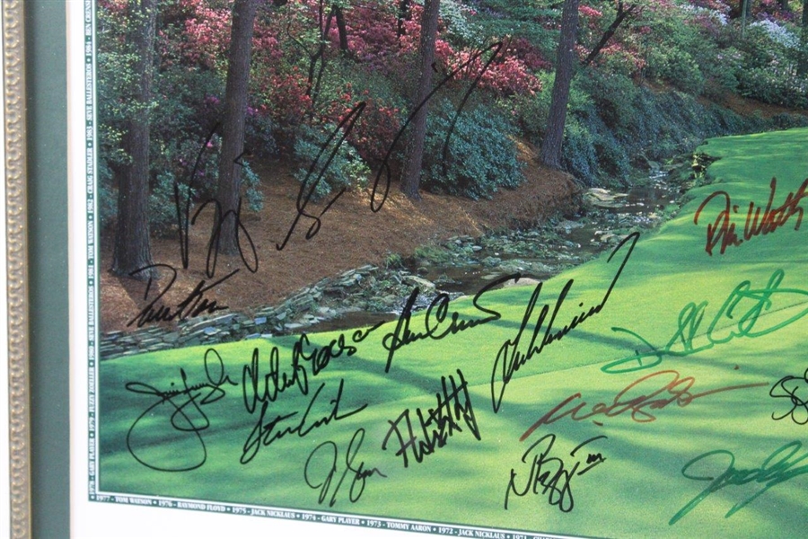 Field Signed 2000 The Masters Poster - Framed JSA ALOA