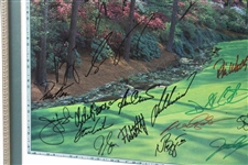 Field Signed 2000 The Masters Poster - Framed JSA ALOA