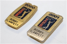 Bobby Clampett's Personal 2000 & 2001 PGA Tour Member Money Clip/Badges