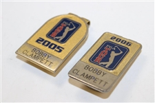 Bobby Clampett's Personal 2005 & 2006 PGA Tour Member Money Clip/Badges