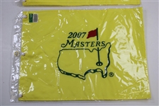 Two (2) 2007 Masters Tournament Embroidered Flags - Zach Johnson Winner