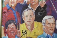 Astronauts, Presidents, & Golf Legends Multi-Signed 1994 Doug Sanders Celebrity Classic Matted Poster - Framed
