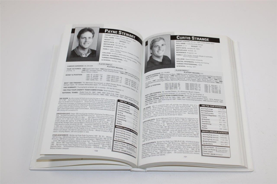 Payne Stewart's Personal 1993 PGA Tour Media Guide Book