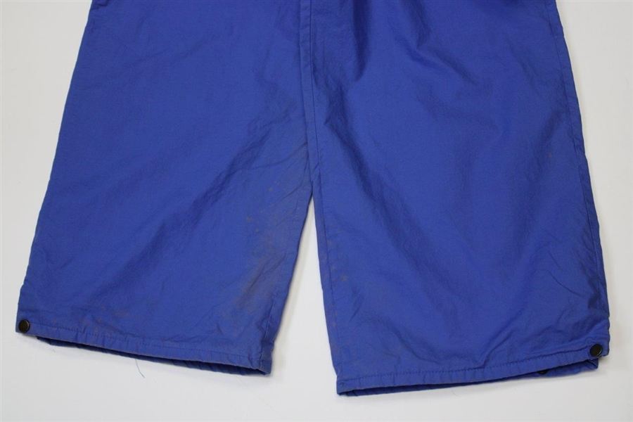Payne Stewart's Personal Used 'Bobby Jones Collection' Blue Golf Rain Pants