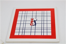 Payne Stewart's Three (3) TPC Red/White/Blue Ceramic Frankie Welch Trivets