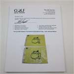 Two (2) 2007 Masters Tournament Embroidered Flags - Zach Johnson Winner