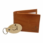 Undated Masters Tournament Logo Genuine Leather Wallet with Keychain