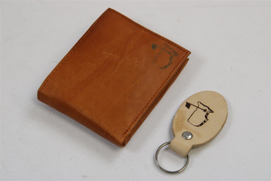 Undated Masters Tournament Logo Genuine Leather Wallet with Keychain